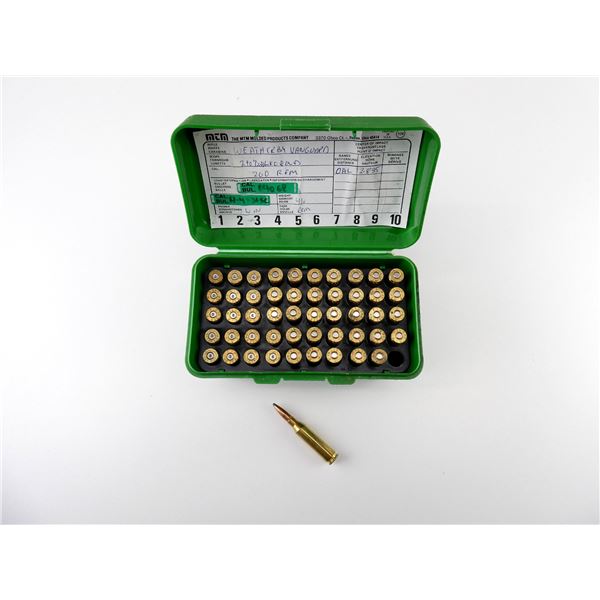 RELOADED ASSORTED .260 REM AMMO AND NON-PRIMED BRASS CASE LOT