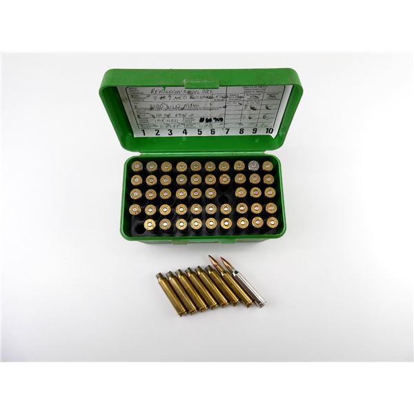 RELOADED ASSORTED .300 WIN MAG AMMO AND NON-PRIMED BRASS CASES LOT