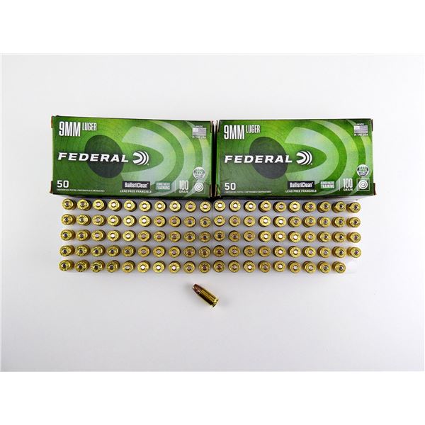 FEDERAL BALLISTICLEAN 9MM LUGER AMMO LOT