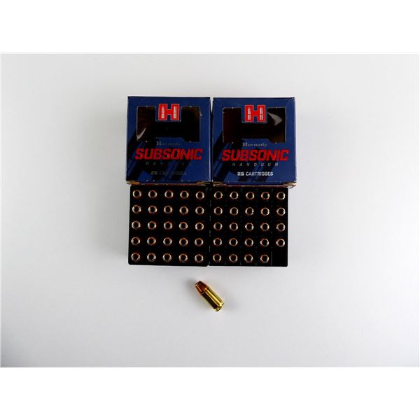 HORNADY SUBSONIC 9MM LUGER AMMO LOT