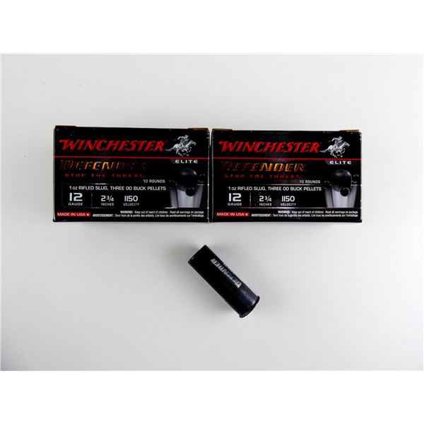WINCHESTER DEFENDER 12 GAUGE 2 3/4" SHOT SHELL AMMO LOT