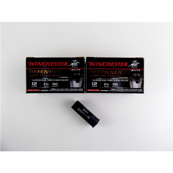 WINCHESTER DEFENDER 12 GAUGE 2 3/4" SHOT SHELL AMMO LOT