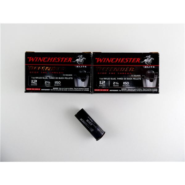 WINCHESTER DEFENDER 12 GAUGE 2 3/4" SHOT SHELL AMMO LOT