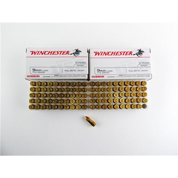 WINCHESTER 9MM LUGER AMMO LOT