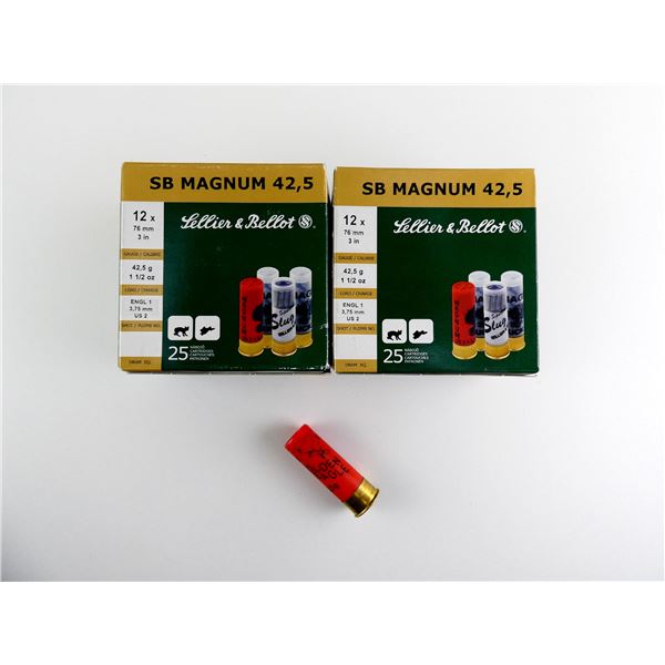 SELLIER & BELLOT 12 GAUGE 3" MAGNUM SHOT SHELL AMMO LOT