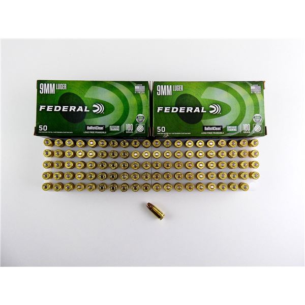 FEDERAL BALLISTICLEAN 9MM LUGER AMMO LOT