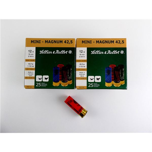 SELLIER & BELLOT 12 GAUGE 2 3/4" MINI MAGNUM SHOT SHELL AMMO LOT