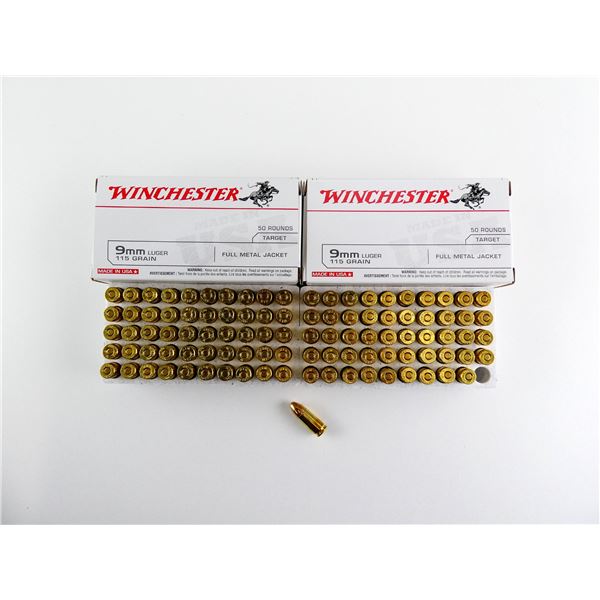 WINCHESTER 9MM LUGER AMMO LOT