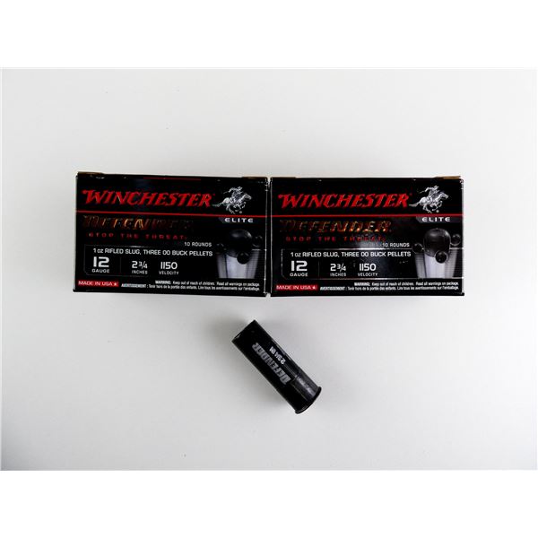 WINCHESTER DEFENDER 12 GAUGE 2 3/4" SHOT SHELL AMMO LOT