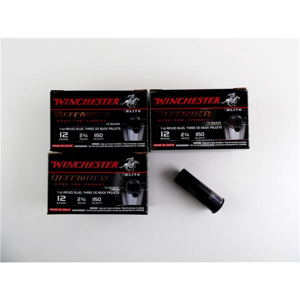 WINCHESTER DEFENDER 12 GAUGE 2 3/4" SHOT SHELL AMMO LOT