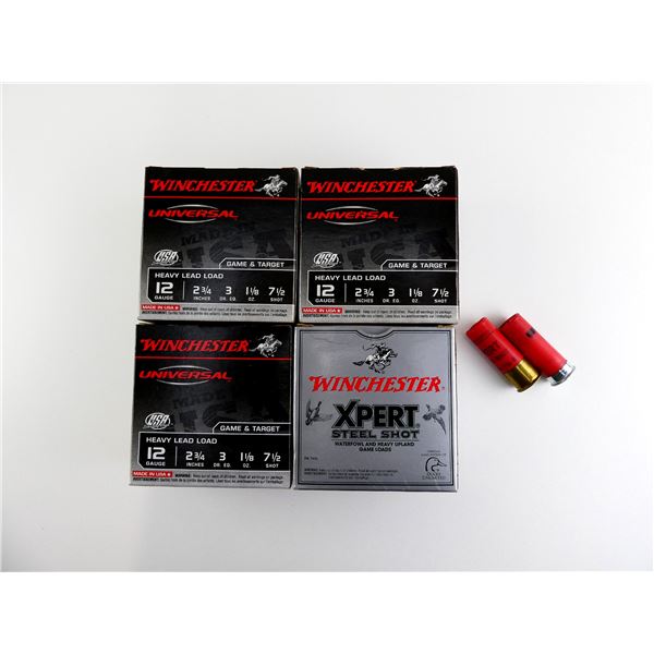 ASSORTED WINCHESTER 12 GAUGE 2 3/4" SHOT SHELL AMMO LOT