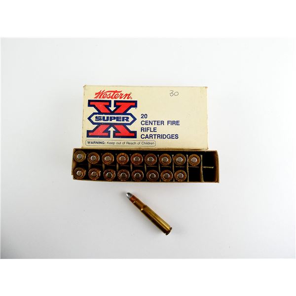 WINCHESTER .30 REM AMMO AND NON-PRIMED BRASS CASES LOT