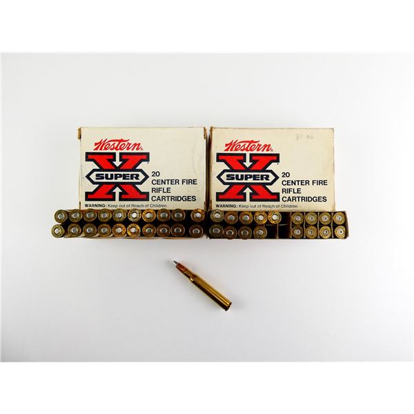 WESTERN .30-06 SPRG AMMO AND NON-PRIMED BRASS CASES LOT