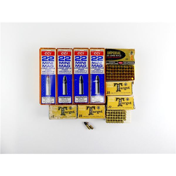 ASSORTED .22 LR AND .22 MINI MAG LR AMMO LOT