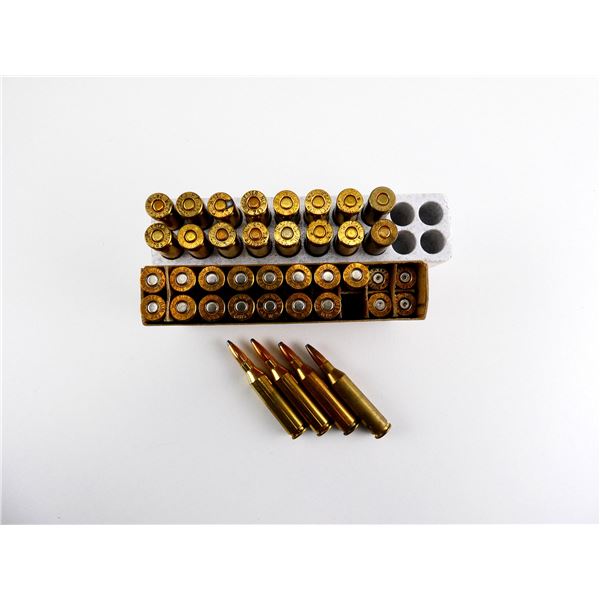 ASSORTED .243 WIN AMMO AND NON-PRIMED BRASS CASES LOT