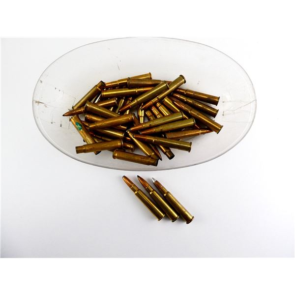 ASSORTED .303 BR AMMO AND NON-PRIMED BRASS CASES LOT