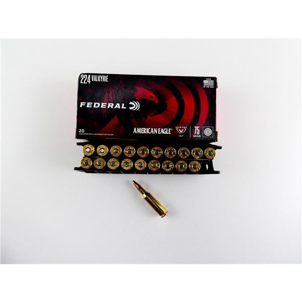 FEDERAL AMERICAN EAGLE .224 VALKYRIE AMMO LOT