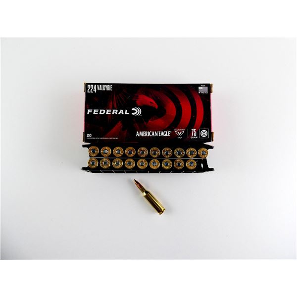 FEDERAL AMERICAN EAGLE .224 VALKYRIE AMMO LOT