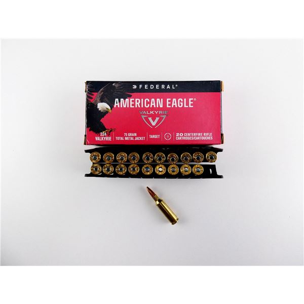 FEDERAL AMERICAN EAGLE .224 VALKYRIE AMMO LOT
