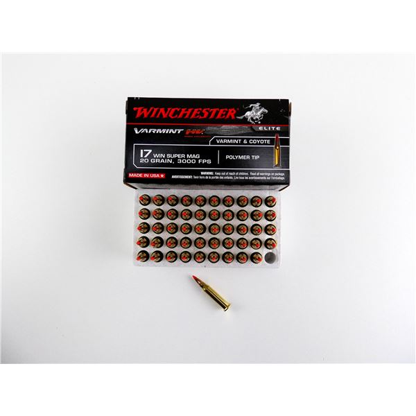 WINCHESTER .17 WIN SUPER MAG AMMO LOT