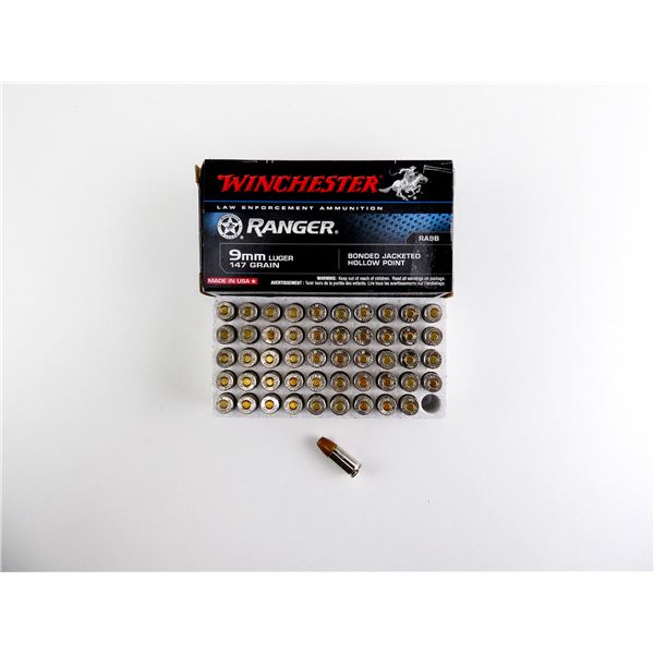 WINCHESTER  LAW ENFORCEMENT RANGER 9MM LUGER  AMMO LOT