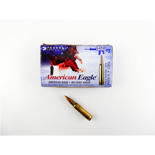 FEDERAL AMERICAN EAGLE 7.62X51MM AMMO LOT