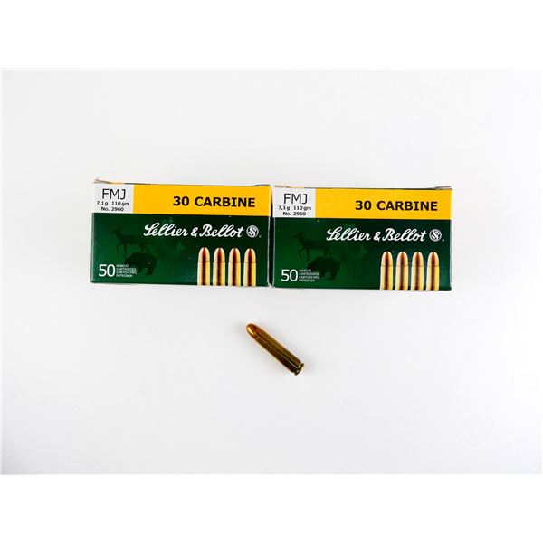 SELLIER & BELLOT .30 CARBINE AMMO LOT