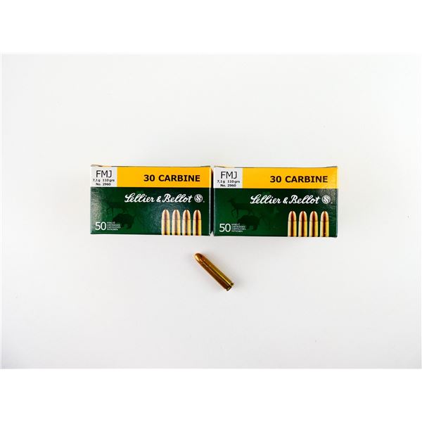SELLIER & BELLOT .30 CARBINE AMMO LOT
