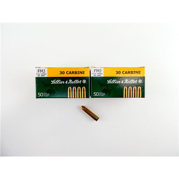 SELLIER & BELLOT .30 CARBINE AMMO LOT