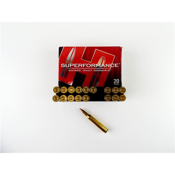 HORNADY SUPERFORMANCE .25-06 REM AMMO AND NON-PRIMED BRASS CASE LOT