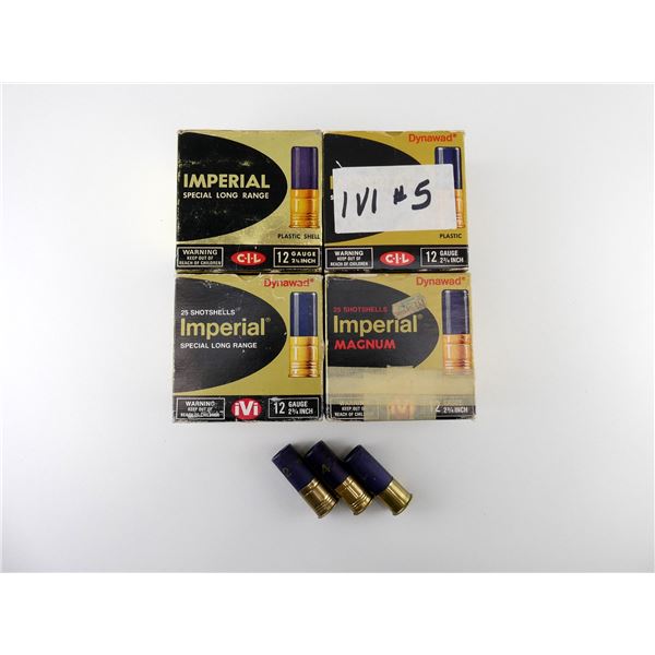 ASSORTED IMPERIAL AND IVI 12 GAUGE 2 3/4' SHOT SHELL AMMO LOT