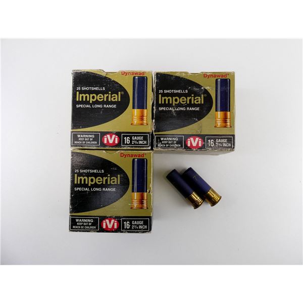 ASSORTED IMPERIAL 16 GAUGE 2 3/4" SHOT SHELL AMMO LOT
