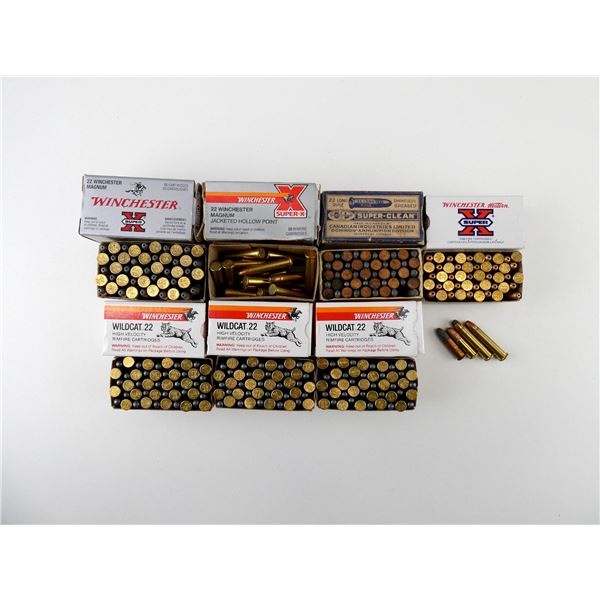 ASSORTED .22 LR AND .22 WIN MAG AMMO LOT