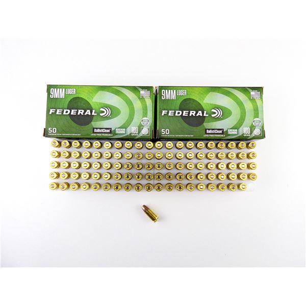 FEDERAL 9MM LUGER AMMO LOT