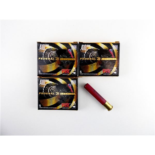 FEDERAL PREMIUM HEAVYWEIGHT TSS TURKEY .410 GAUGE 3" SHOT SHELL AMMO LOT