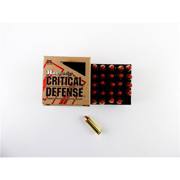HORNADY CRITICAL DEFENSE .38 SPL +P AMMO LOT