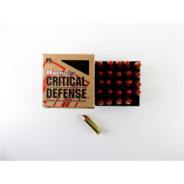 HORNADY CRITICAL DEFENSE .38 SPL +P AMMO LOT