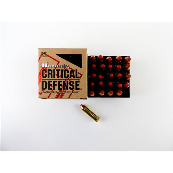 HORNADY CRITICAL DEFENSE .38 SPL +P AMMO LOT