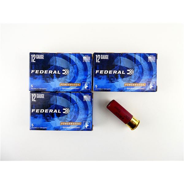 FEDERAL POWER/SHOK 12 GAUGE 2 3/4" SHOT SHELL AMMO LOT