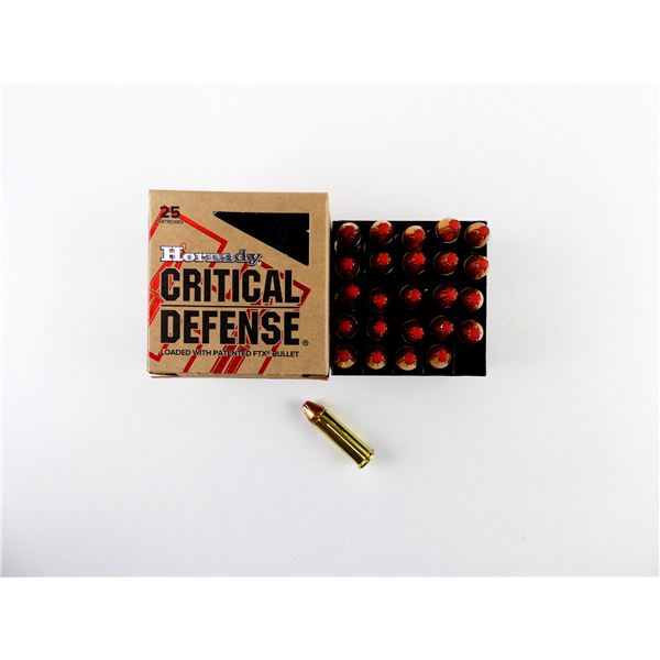 HORNADY CRITICAL DEFENSE .38 SPL +P AMMO LOT
