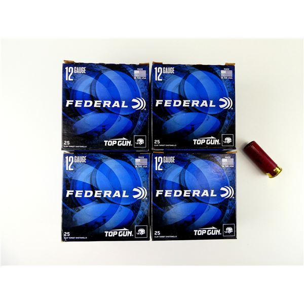 FEDERAL TOP GUN 12 GAUGE 2 3/4" SHOT SHELL AMMO LOT