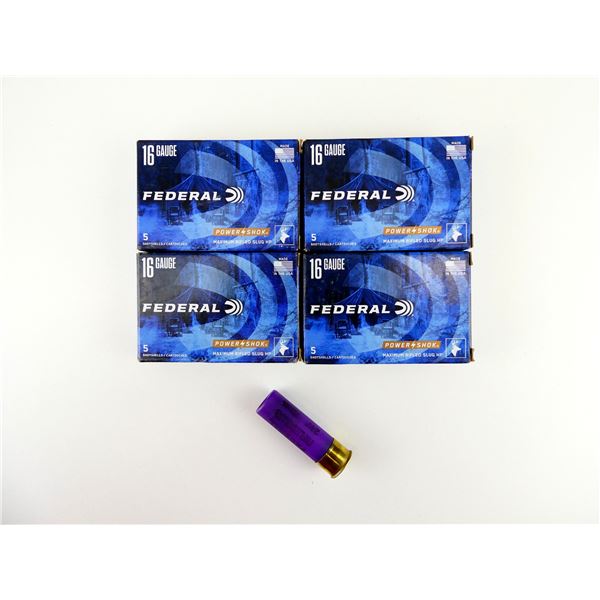 FEDERAL POWER/SHOK 16 GAUGE 2 3/4" SHOT SHELL AMMO LOT