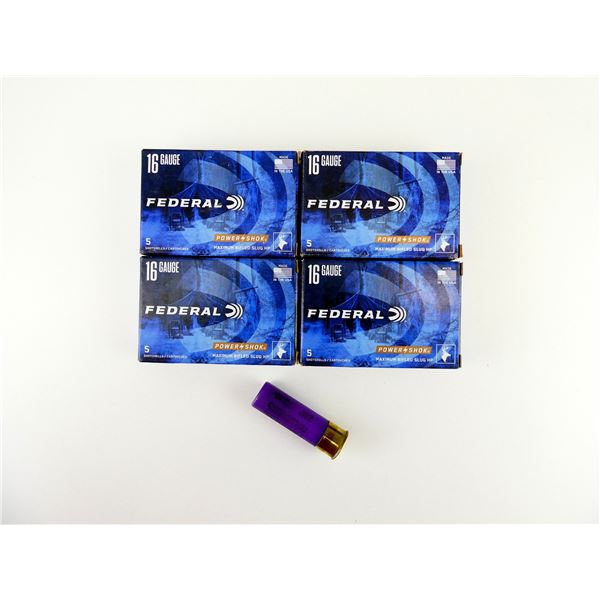 FEDERAL POWER/SHOK 16 GAUGE 2 3/4" SHOT SHELL AMMO LOT