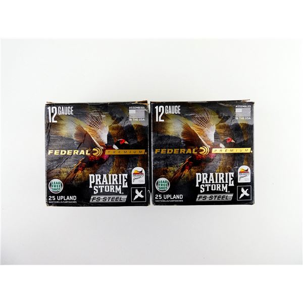 FEDERAL PREMIUM PRAIRIE STORM FS STEEL 12 GAUGE 2 3/4" SHOT SHELL AMMO LOT