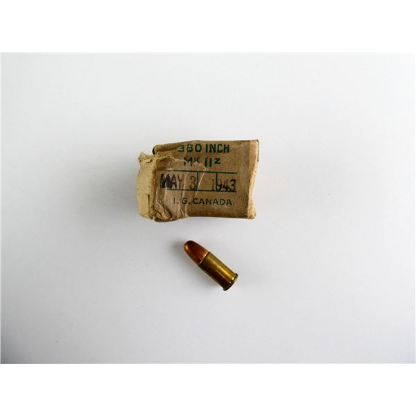 WWII CANADIAN MILITARY .380 REVOLVER MK IIZ AMMO LOT
