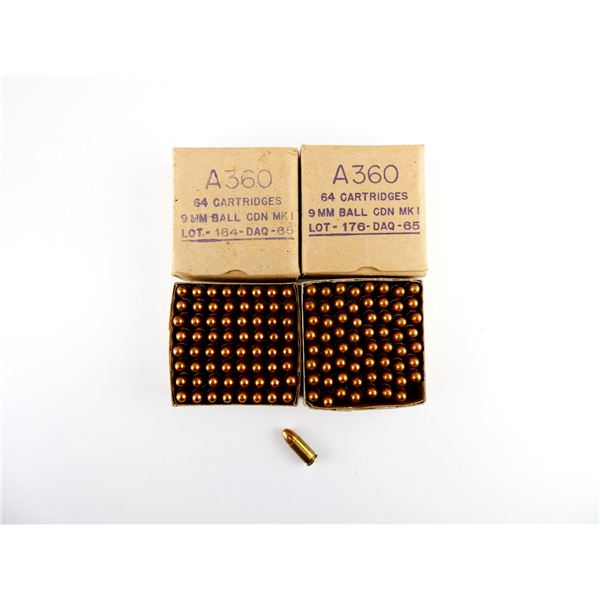 CANADIAN MILITARY 9MM BALL MKI AMMO LOT