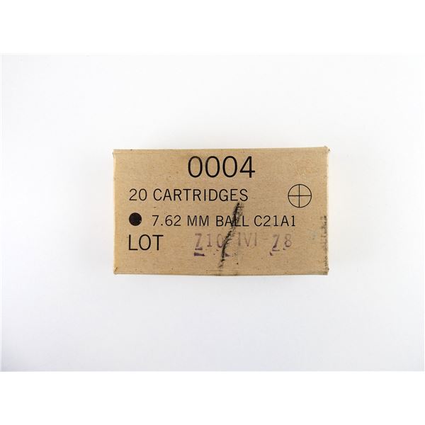 CANADIAN MILITARY 7.62MM BALL C21A1 AMMO LOT