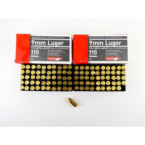 AGUILA 9MM LUGER AMMO LOT