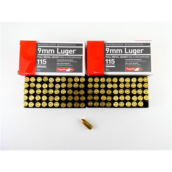 AGUILA 9MM LUGER AMMO LOT