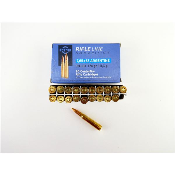 PPU RIFLE LINE 7.65X53 ARGENTINE AMMO LOT